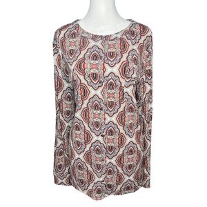 Dana Buchman XL Long Sleeve Blouse with Convertible Sleeves